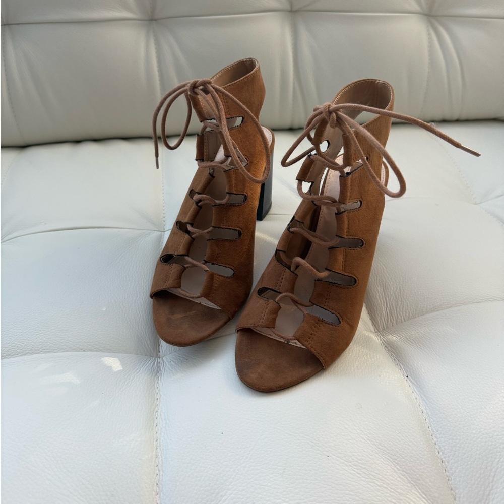 Brown Lace-Up Women's Shoes